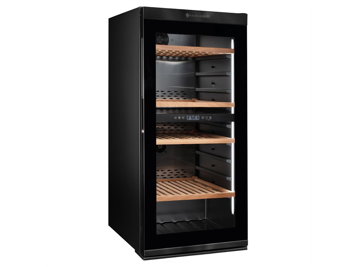 Climadiff Weinkühlschrank MILLESIME140DB, Freistehend, 2 Zonen, 138 Flaschen