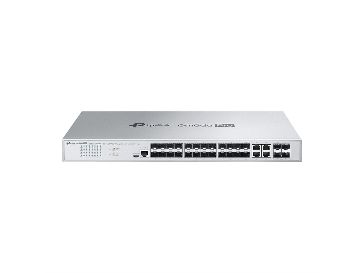 TP-Link Campus Switch S5500-24F4XF, 24xSFP 4x10G L2+ Managed Switch