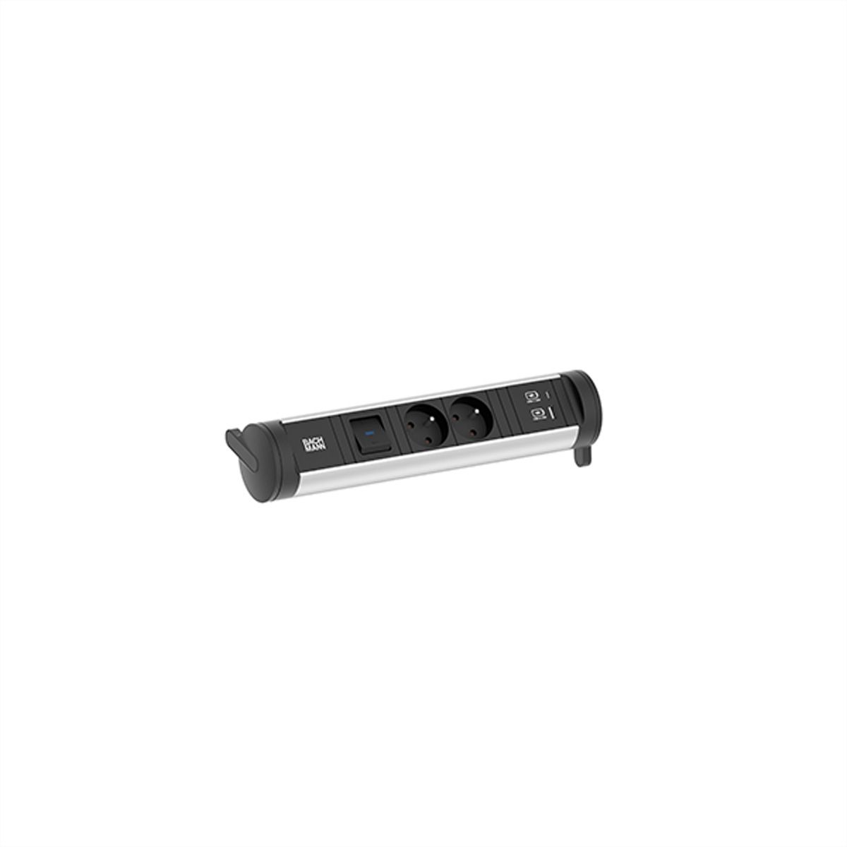 BACHMANN CYCLE Base 2xUTE 1xSchalter 1xUSB A/C 22W 0,2m GST18