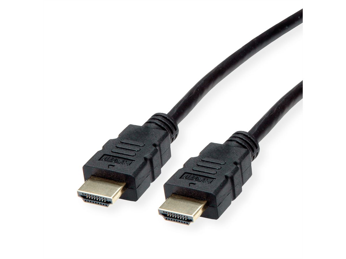ROLINE Câble HDMI High Speed avec Ethernet, TPE, noir, 1 m