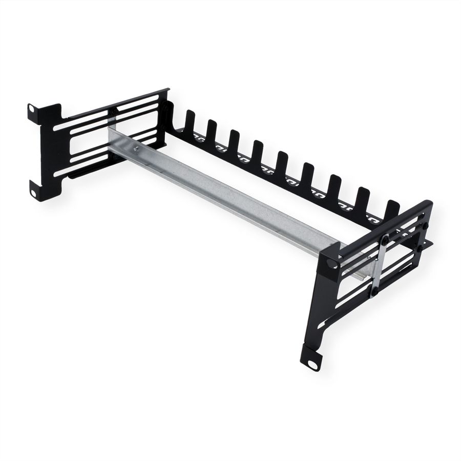 VALUE 19-Zoll-Tragrahmen für Hutschienengeräte, 3HE, schwarz