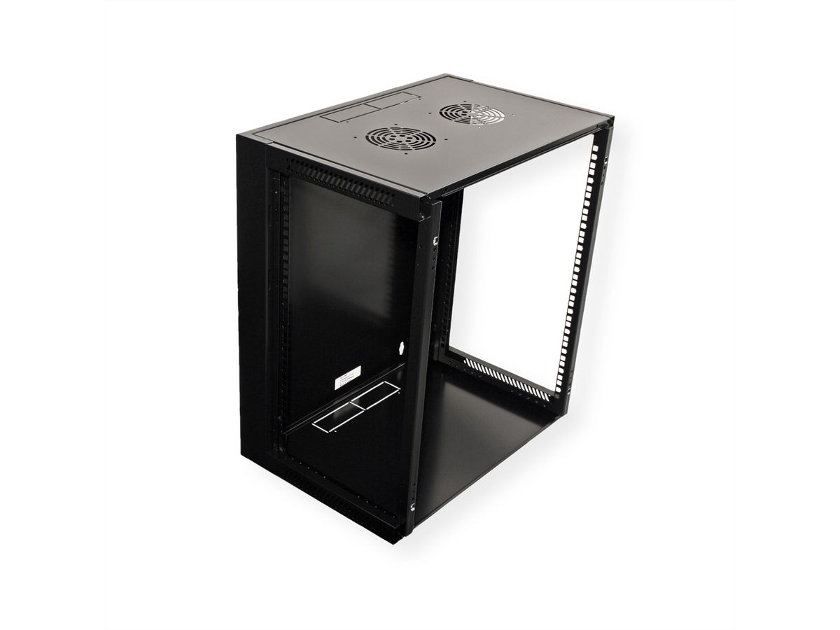 VALUE Armoire murale 12 UH (HxLxP) 634x570x450mm , noir