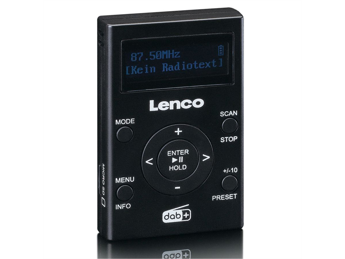 Lenco DAB+ Radio PDR-011, Schwarz