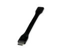 ROLINE Câble USB4 Gen3x2, C-C, M/F, 8K UHD-2, 40Gbit/s, 100W, plat, noir, 11,5 cm