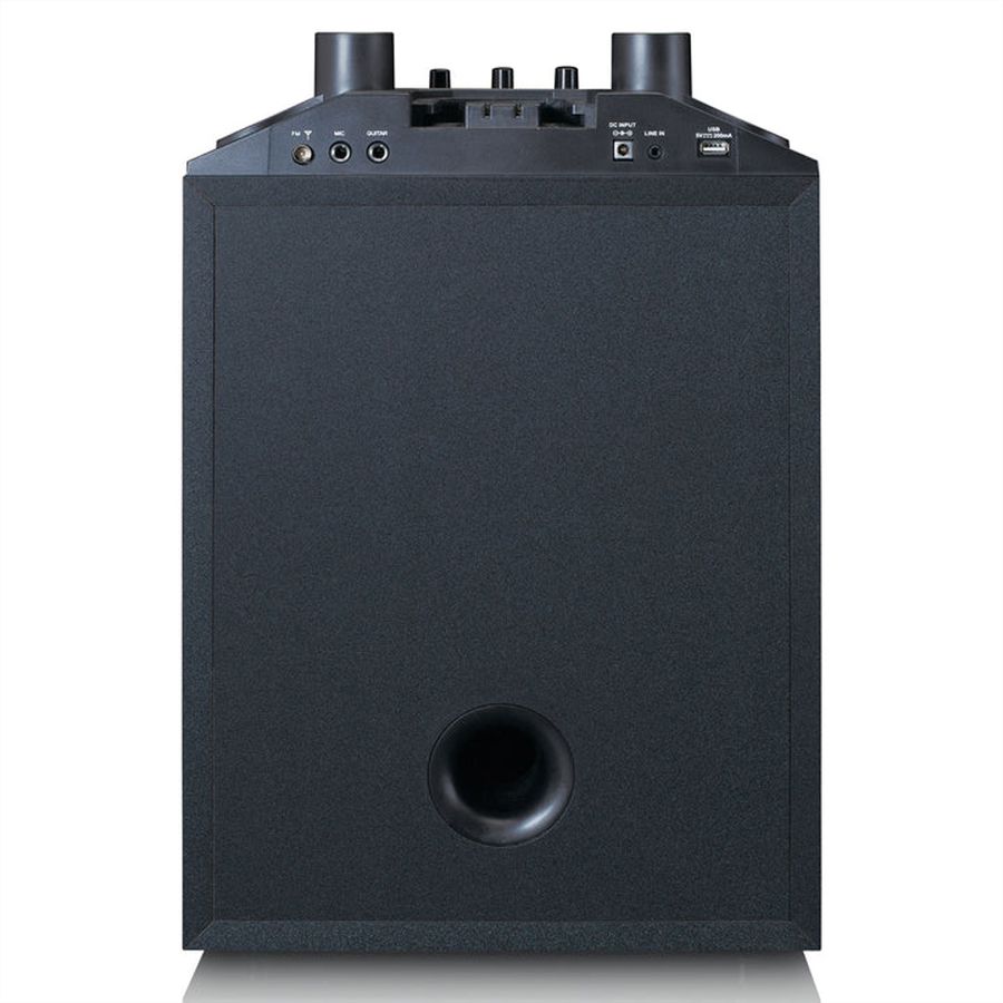 Lenco PA-220BK, 2 microphones,, BT, lumière de fête, 120W RMS