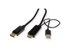 ROLINE HDMI-Kabel UltraHDTV - DisplayPort, ST/ST, schwarz, 1 m