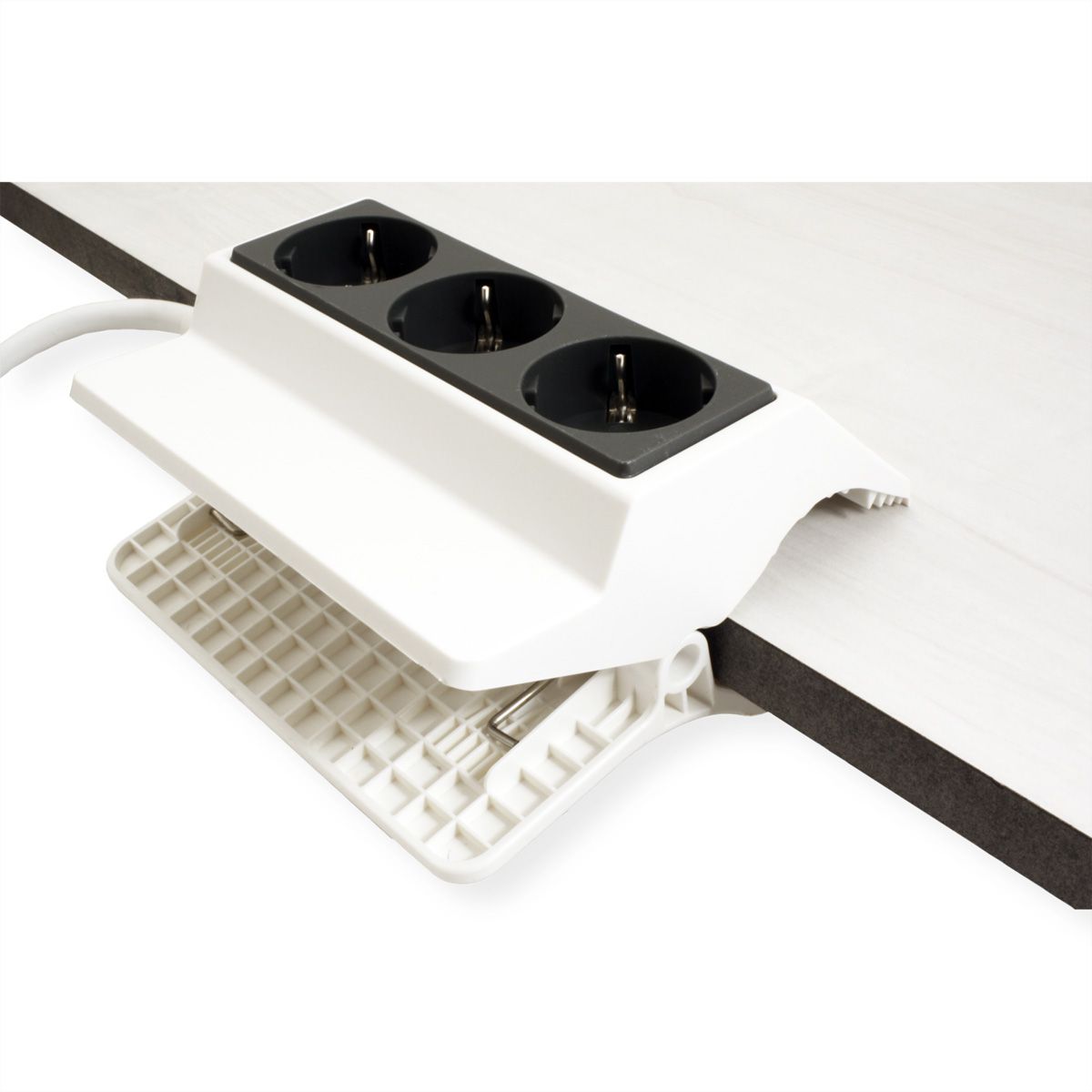 BACHMANN PEGGY Bandeau de prises autocollantes 3x contact de protection, blanc, 3 m