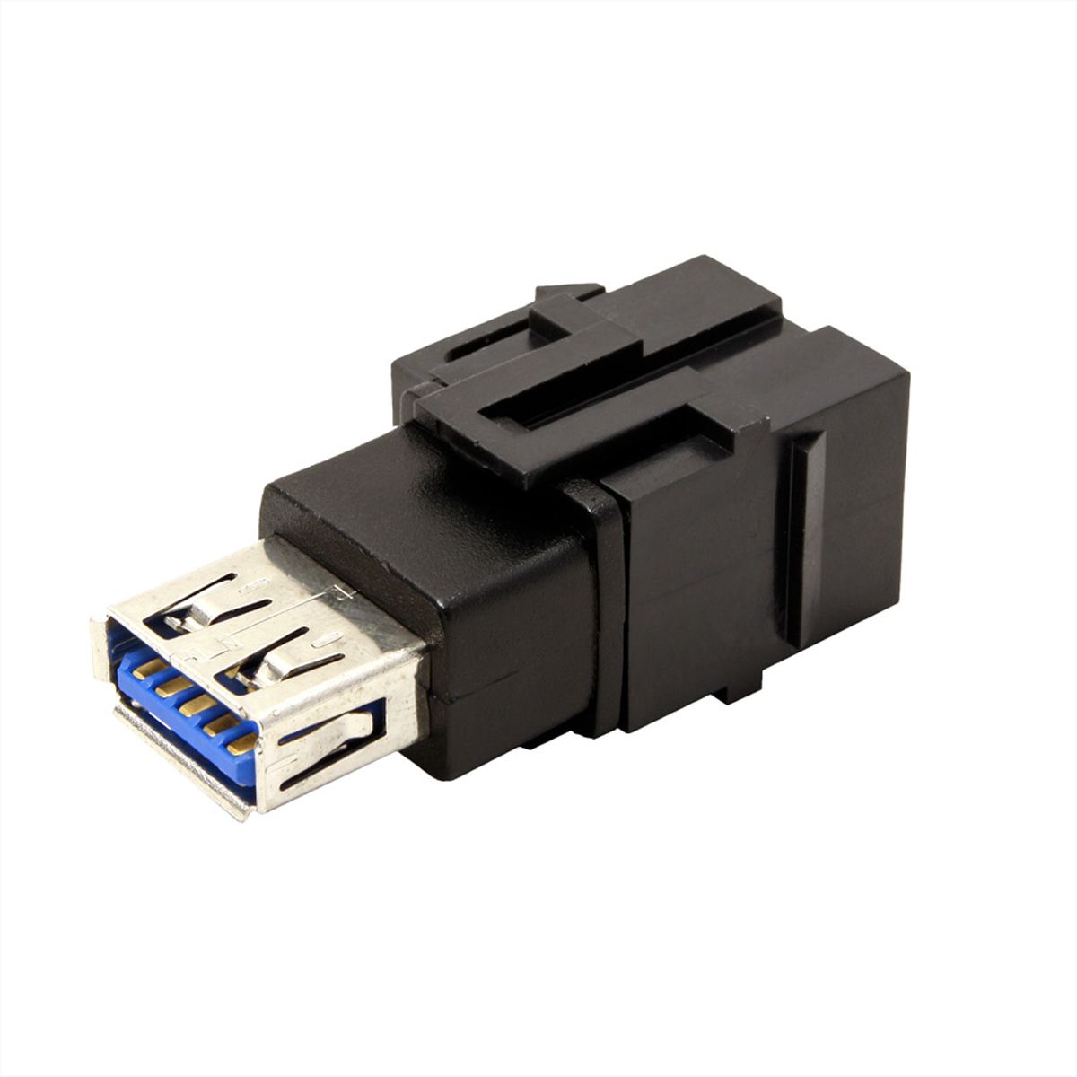 BACHMANN Keystone Coupleur USB 3.0 A/A F/F, noir