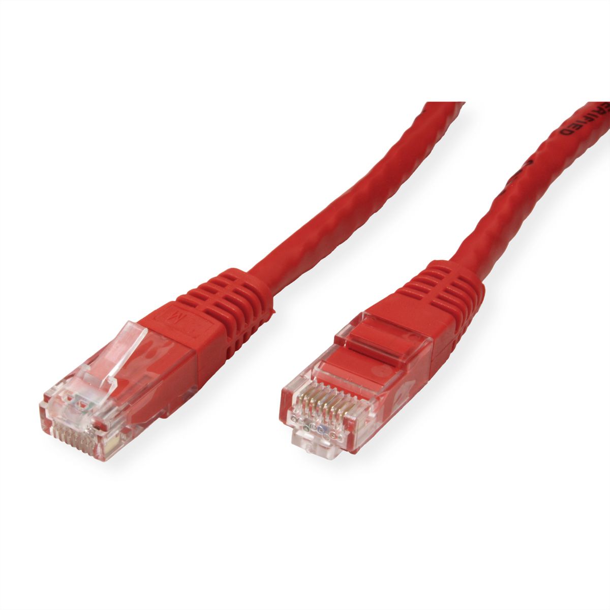 Cordon VALUE Cat.6 (Classe E) UTP confectionné, rouge, 2 m