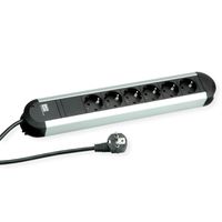 BACHMANN PRIMO Bâti de prises 6x contact de protection, aluminium, 1,75 m