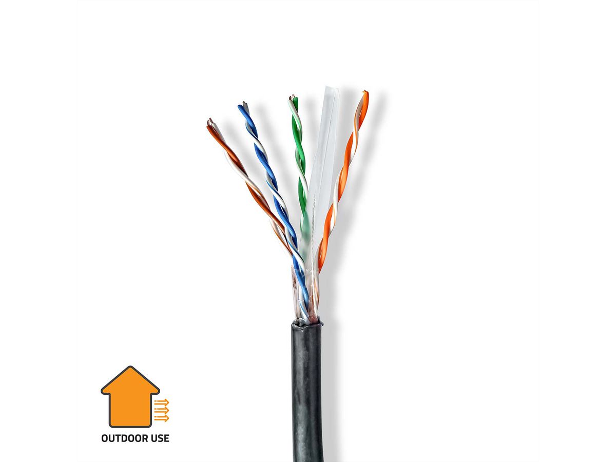 Nedis Câble U/UTP Outdoor Cat.6, fils tressés, 300m