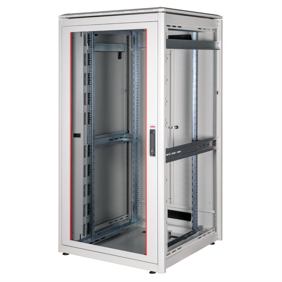 ROLINE 19-Zoll Netzwerkschrank Pro 32 HE, 800x800 BxT Glastür grau