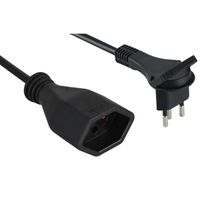 Schönenberger Verlängerungskabel 3-Polig, 1m, schwarz, H05VV-F 3G1.0mm2