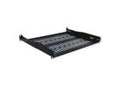 VALUE Etagère 19", 1U, 350 mm, max. 25kg, forme en U, noir