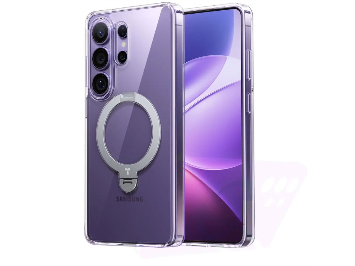 Torras Ostand 360° Spin Case, Galaxy S26 Ultra, transparent, transparent