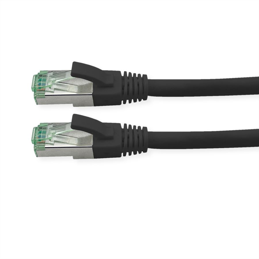 ROLINE RM Cordon Cat.6A S/FTP(PiMF), noir, 0,3 m