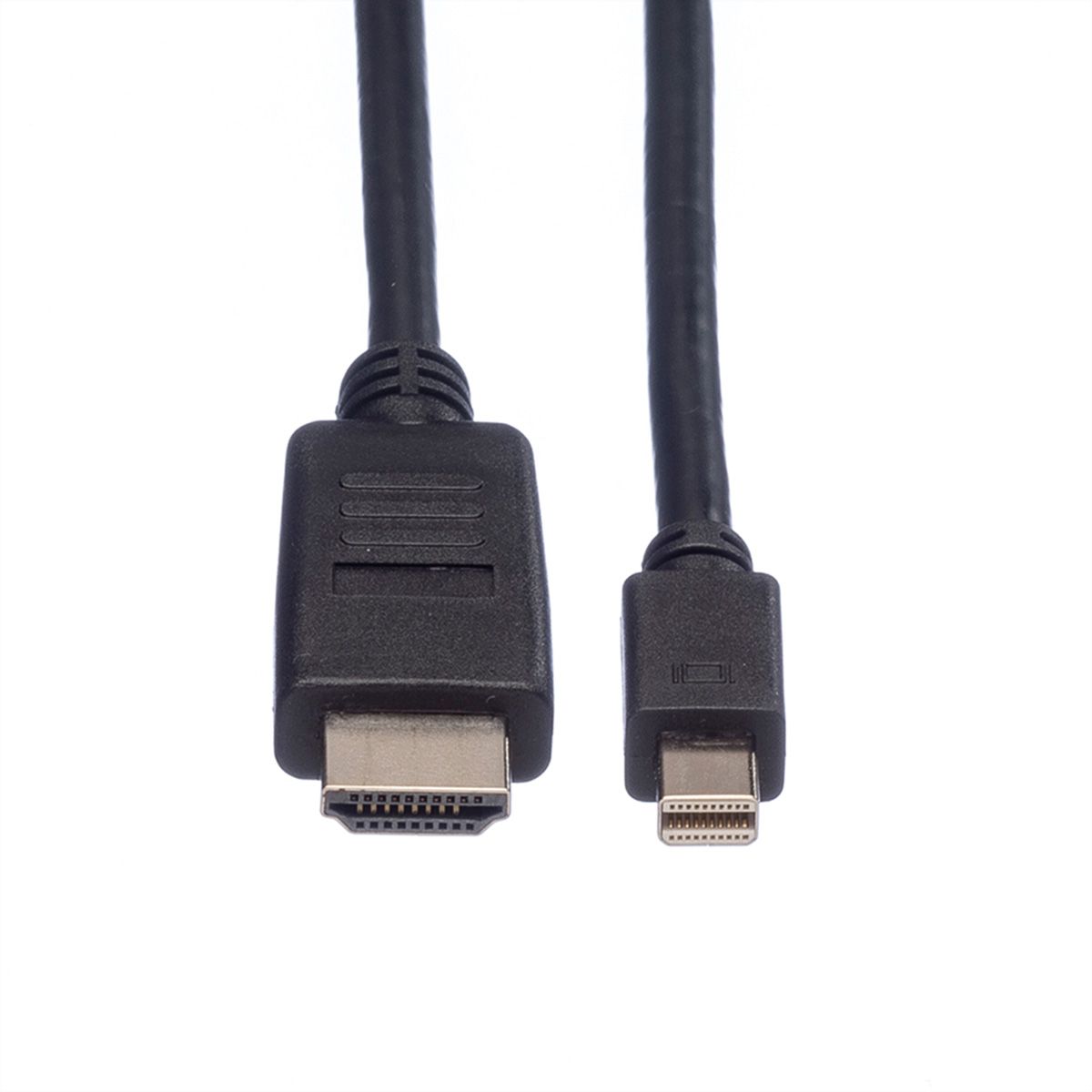ROLINE Mini DisplayPort Kabel, Mini DP-HDTV, ST/ST, schwarz, 1 m