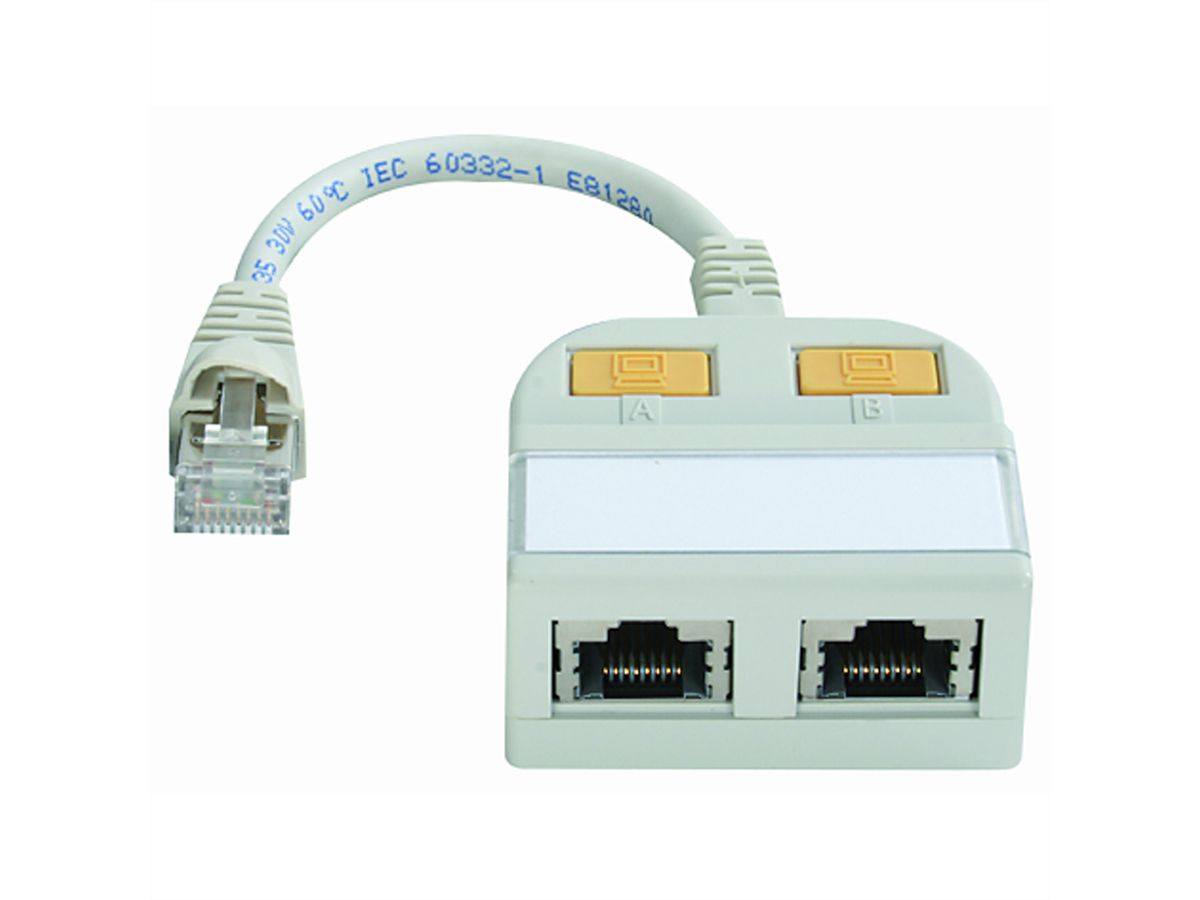 TELEGÄRTNER T-Adapter, Ausgang auf 2x 10Base-T