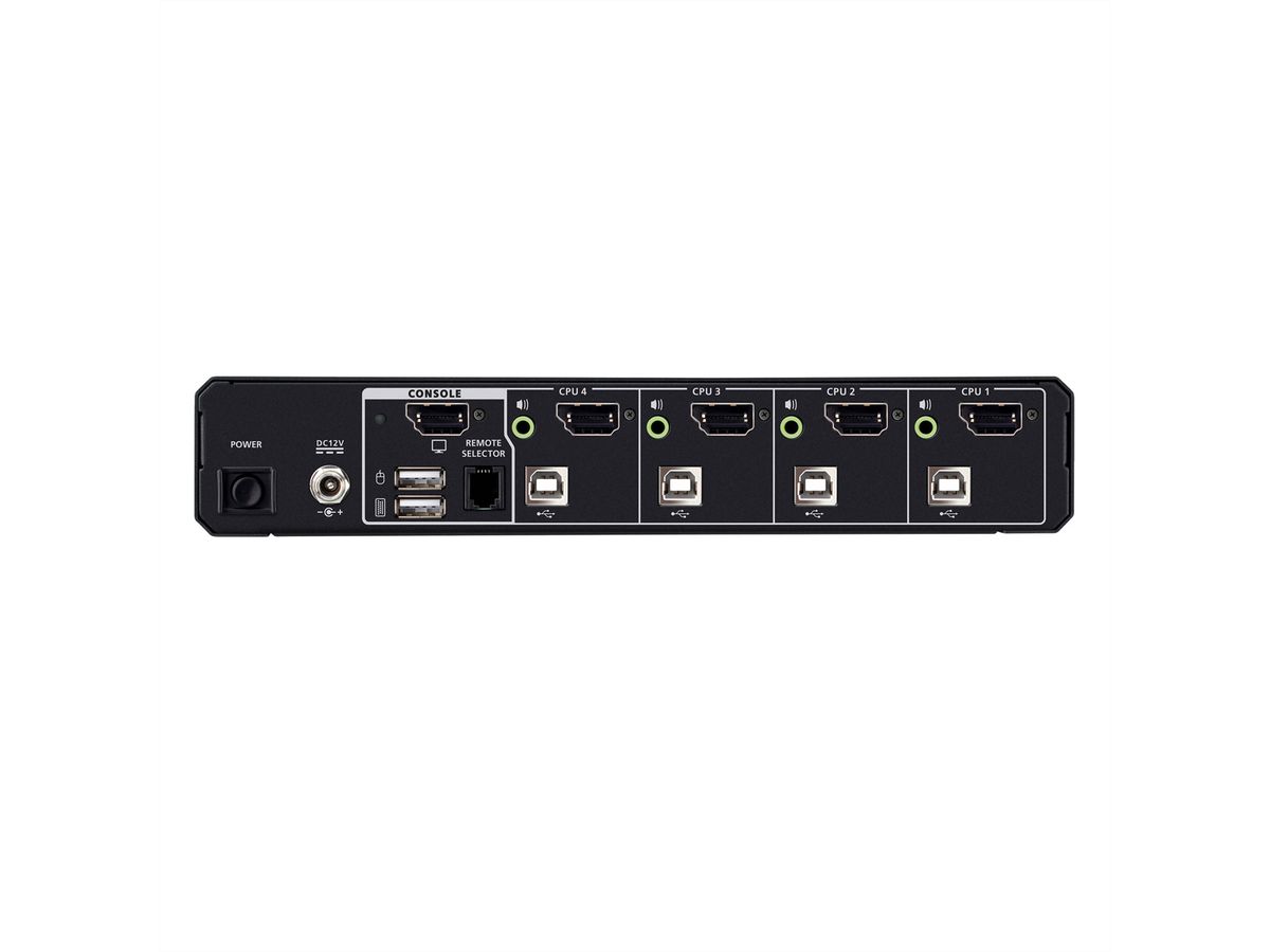 ATEN CS1184DPH4 4-Port USB 5K DP/HDMI, Single Display Universal Secure KVM Switch