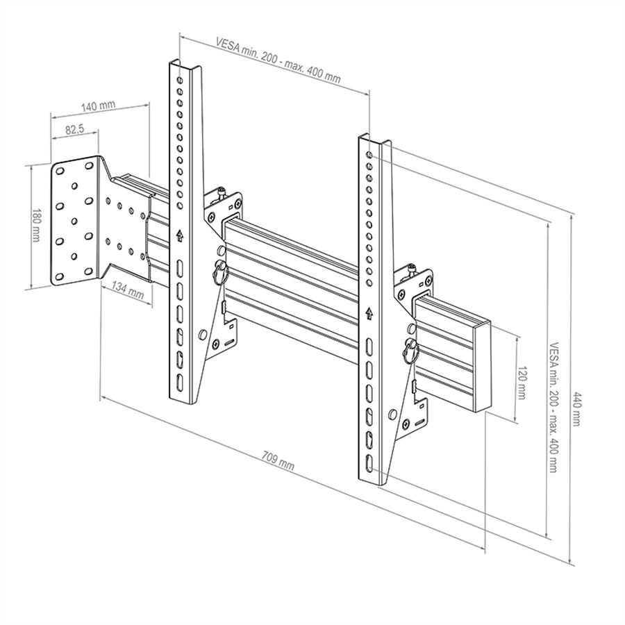 Hagor Support mural CPS From Wall Single 42-65