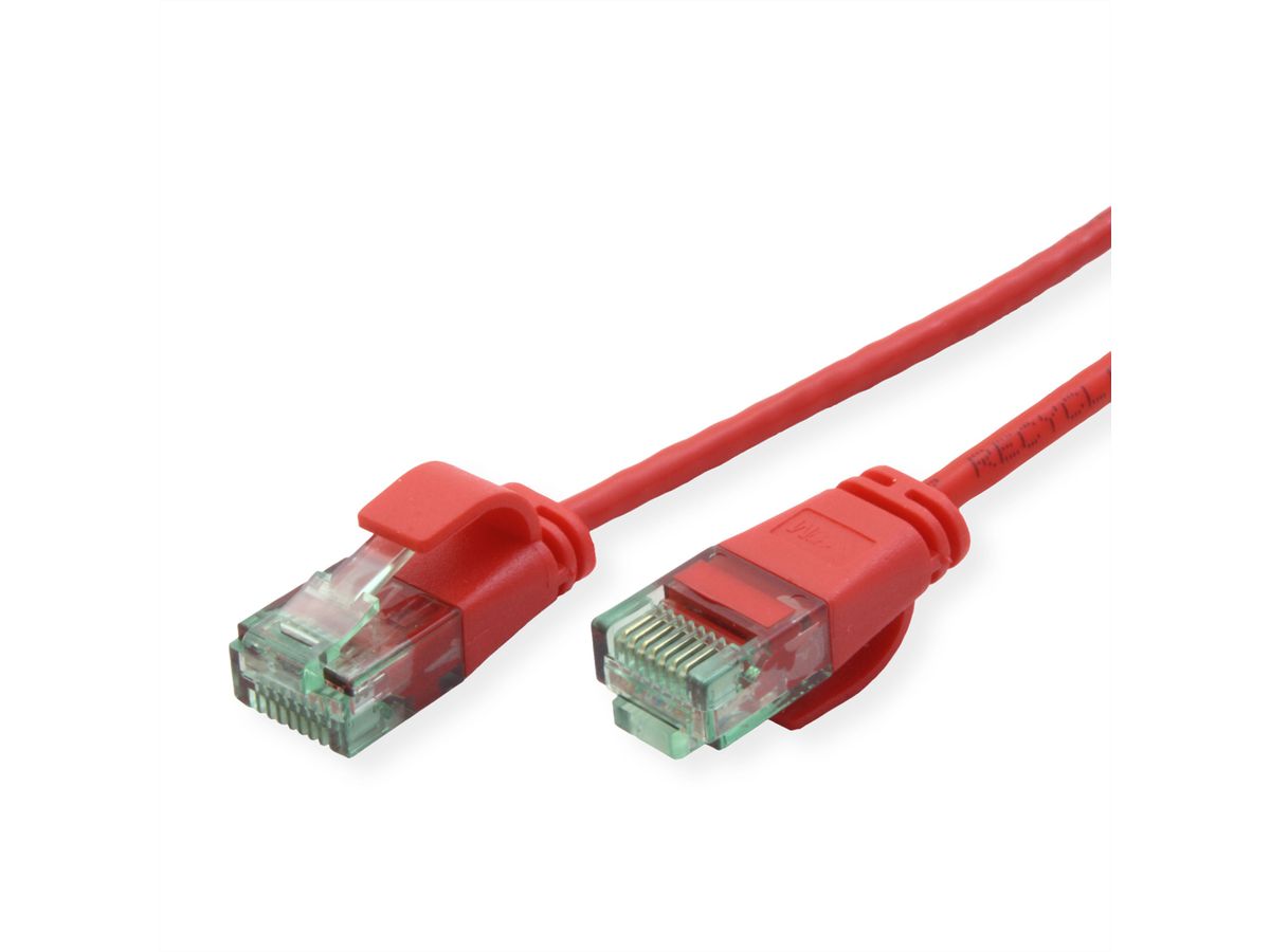 ROLINE RM Cordon Data Center UTP Cat.6A (Classe EA), slim, rouge, 2 m