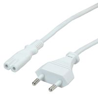 VALUE Cordon secteur bipolaire, blanc, 3 m