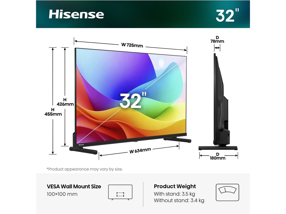 Hisense TV 32A5DS 32", QLED FHD, 60Hz