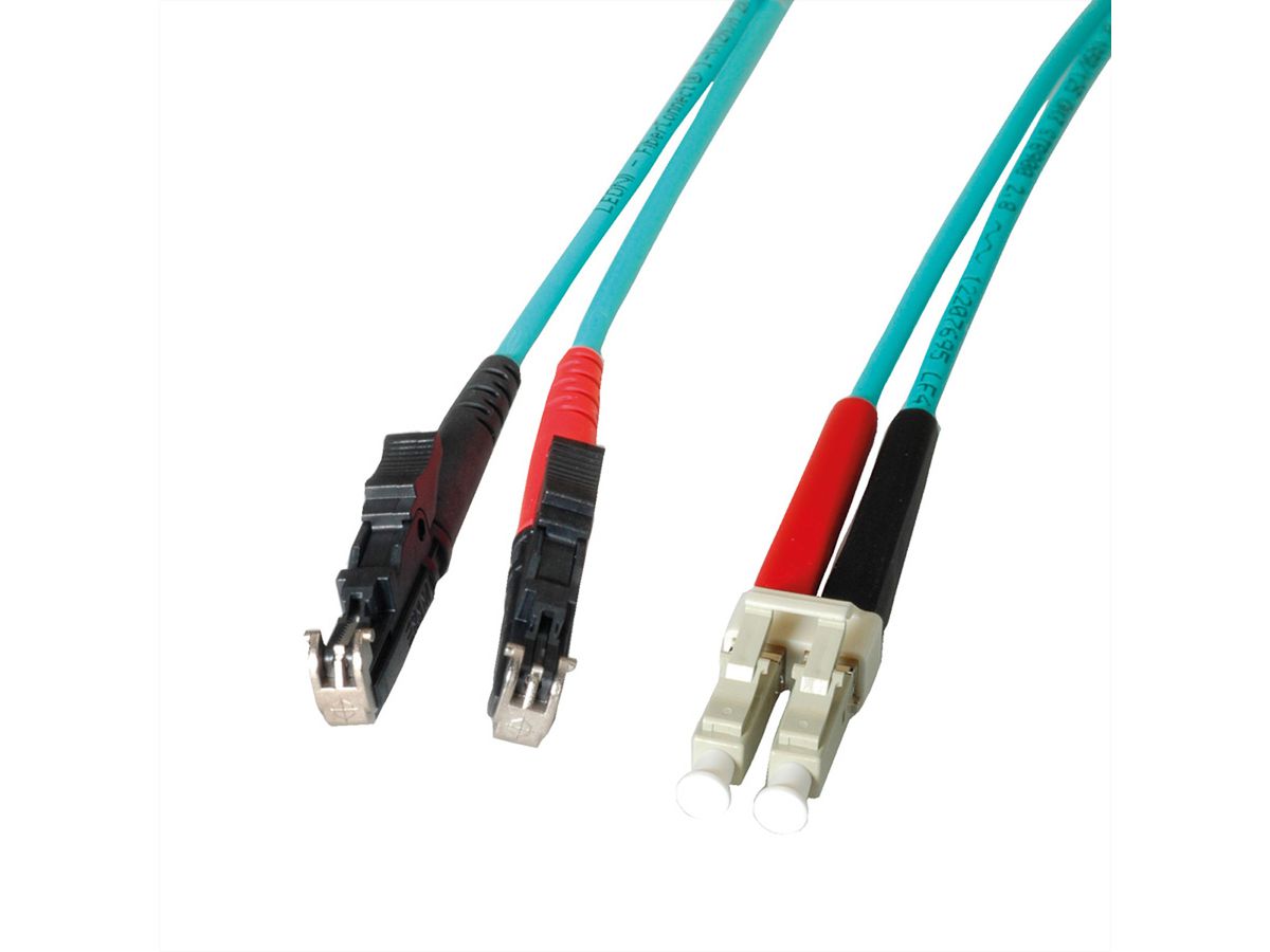 LEONI Câble FO duplex 50/125µm OM3, R&M E2000 / Suhner LC, 1 m