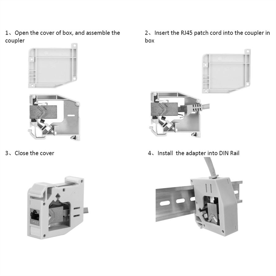 ROLINE Adaptateur de rail DIN pour module Keystone SLIM, non équipé, 180°