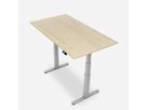 WRK21 Bureau Work 140 x 80 cm, Hauteur réglable, Mandal érable / Gris