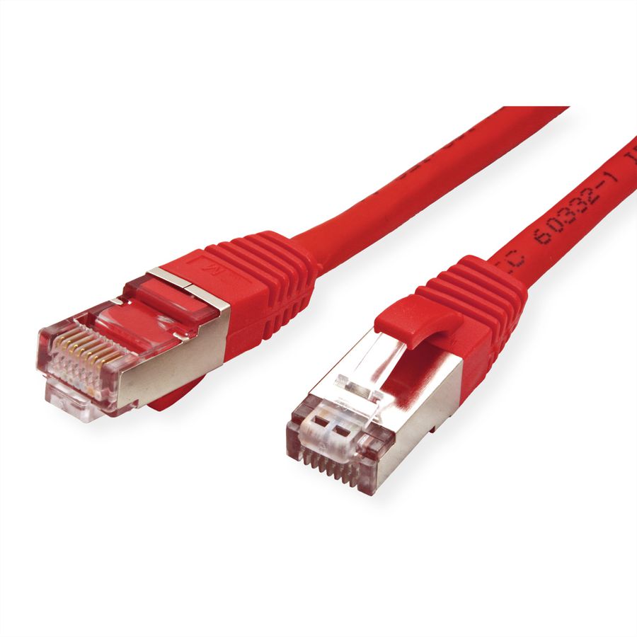 Cordon VALUE Cat.6 (Classe E) S/FTP LSOH, rouge, 0,5 m