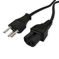 VALUE Câble d'alimentation  T12 vers C15, noir, 1,8 m