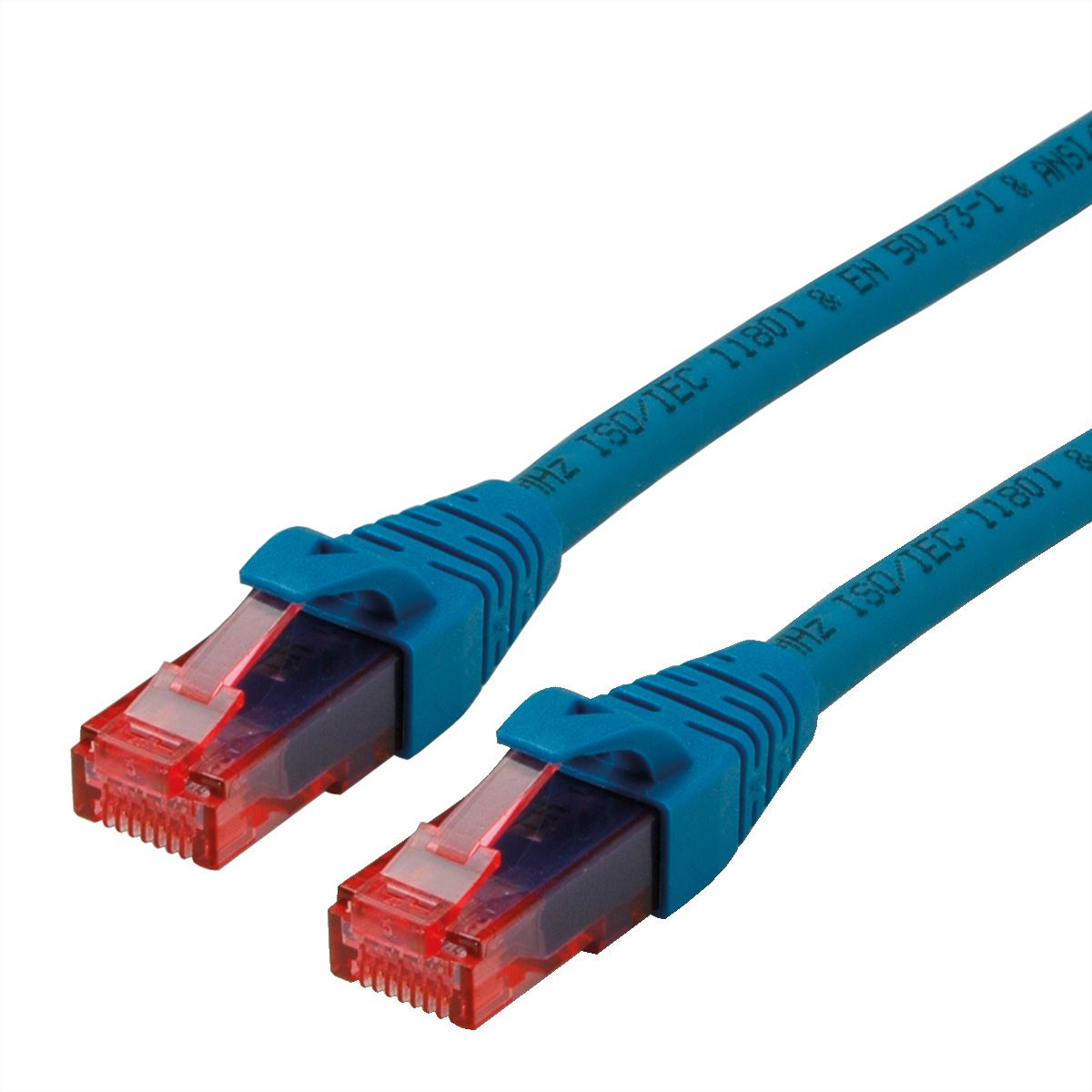 Cordon ROLINE UTP Cat.6, LSOH, Component Level, bleu, 1 m