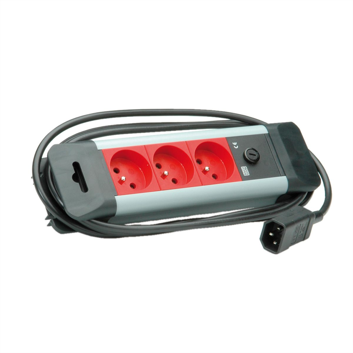 BACHMANN 3-fach UTE Steckdosenleiste 45°, 2,0m IEC320 C14