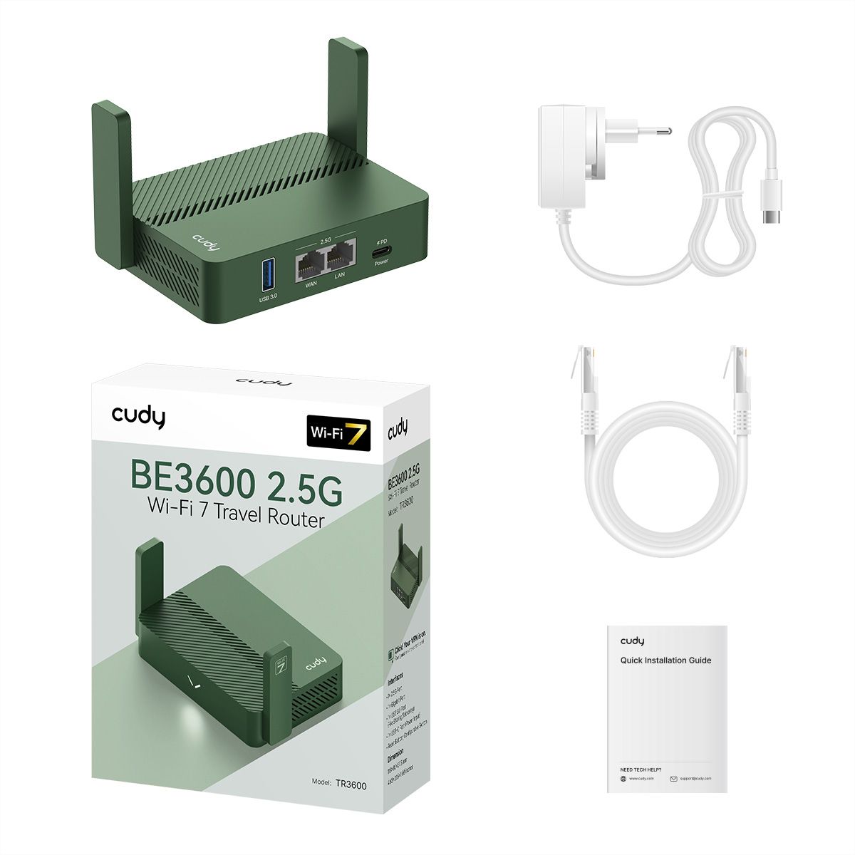 CUDY TR3600 Mini routeur VPN Wi-Fi 7