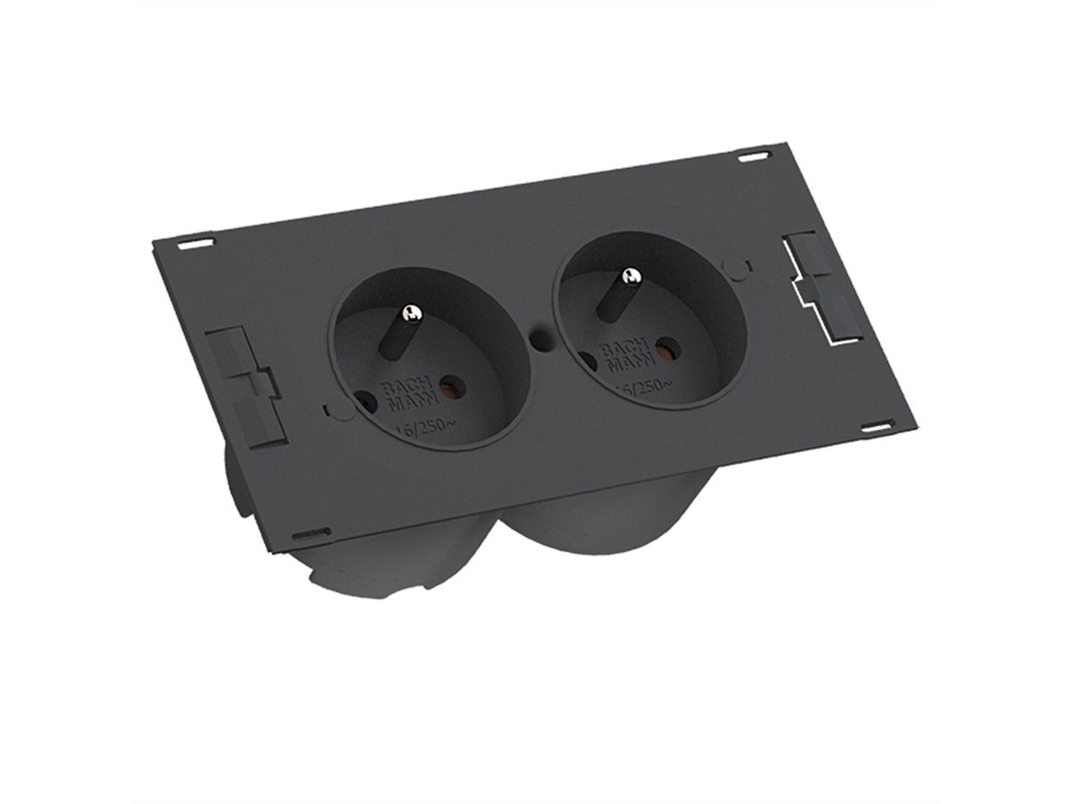 BACHMANN DUE 2xUTE 0,2m GST18, noir, 0,2 m