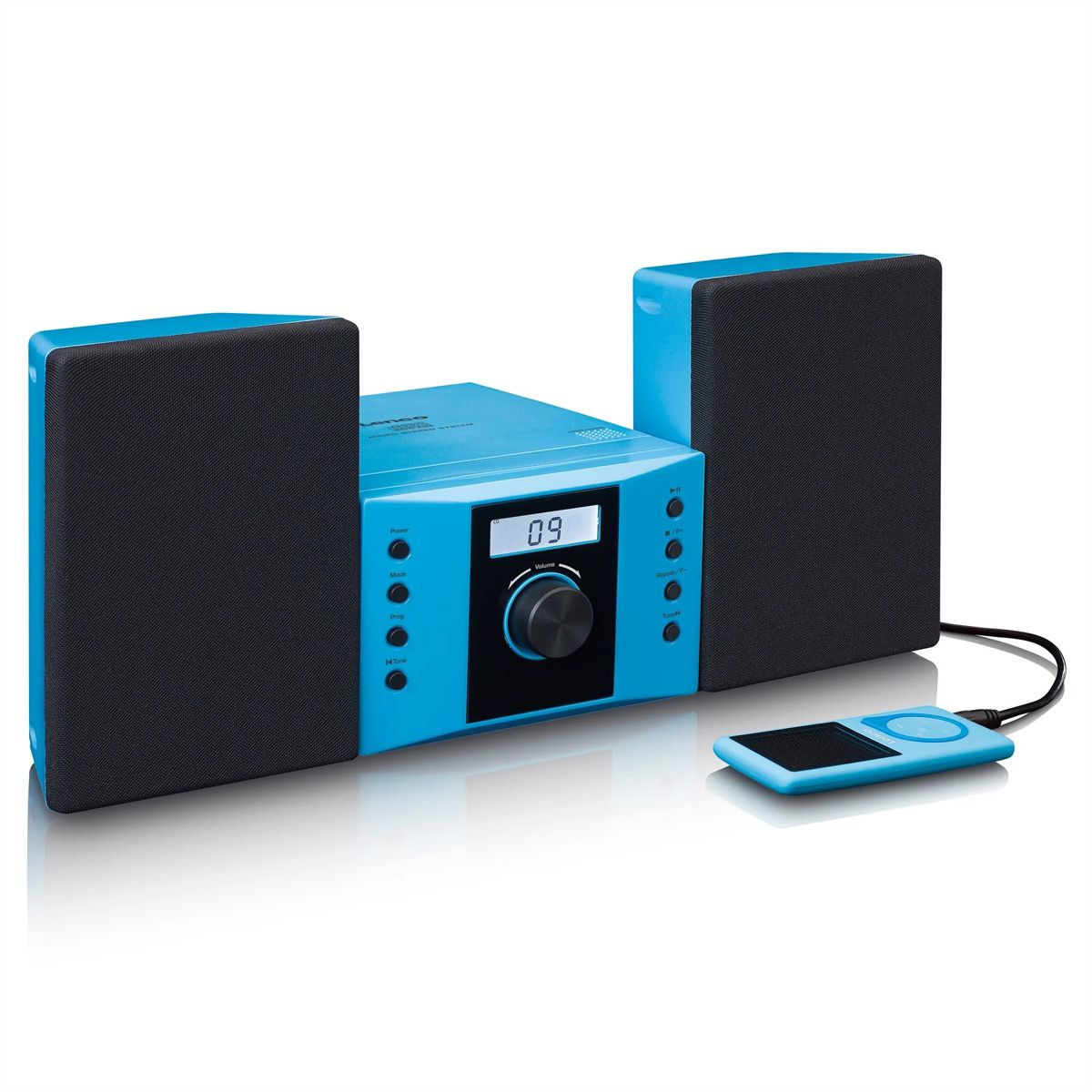 Lenco Chaîne hi-fi MC-013BU, bleu, CD/CD-R/CD-RW/FM, stéréo