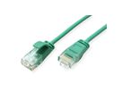 ROLINE GREEN Cordon Data Center UTP Cat.6A (Classe EA), LSOH, slim, vert, 1 m