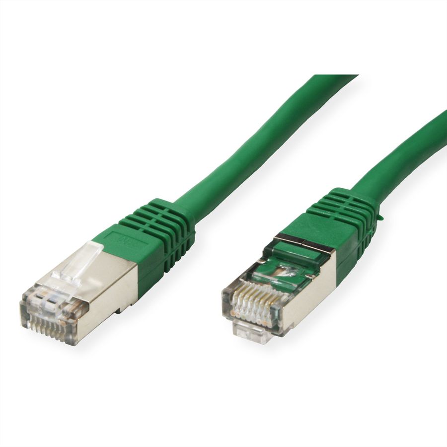 Cordon VALUE Cat.6 (Classe E) S/FTP (PiMF), vert, 1 m