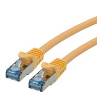 Cordon ROLINE S/FTP(PiMF) Cat.6A / 10 Gigabit, LSOH, Component Level, jaune, 0,3 m