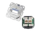 TELEGÄRTNER Dose AMJ45 ohne Zentralplatte, 2x RJ-45 Cat.6A (Class EA)