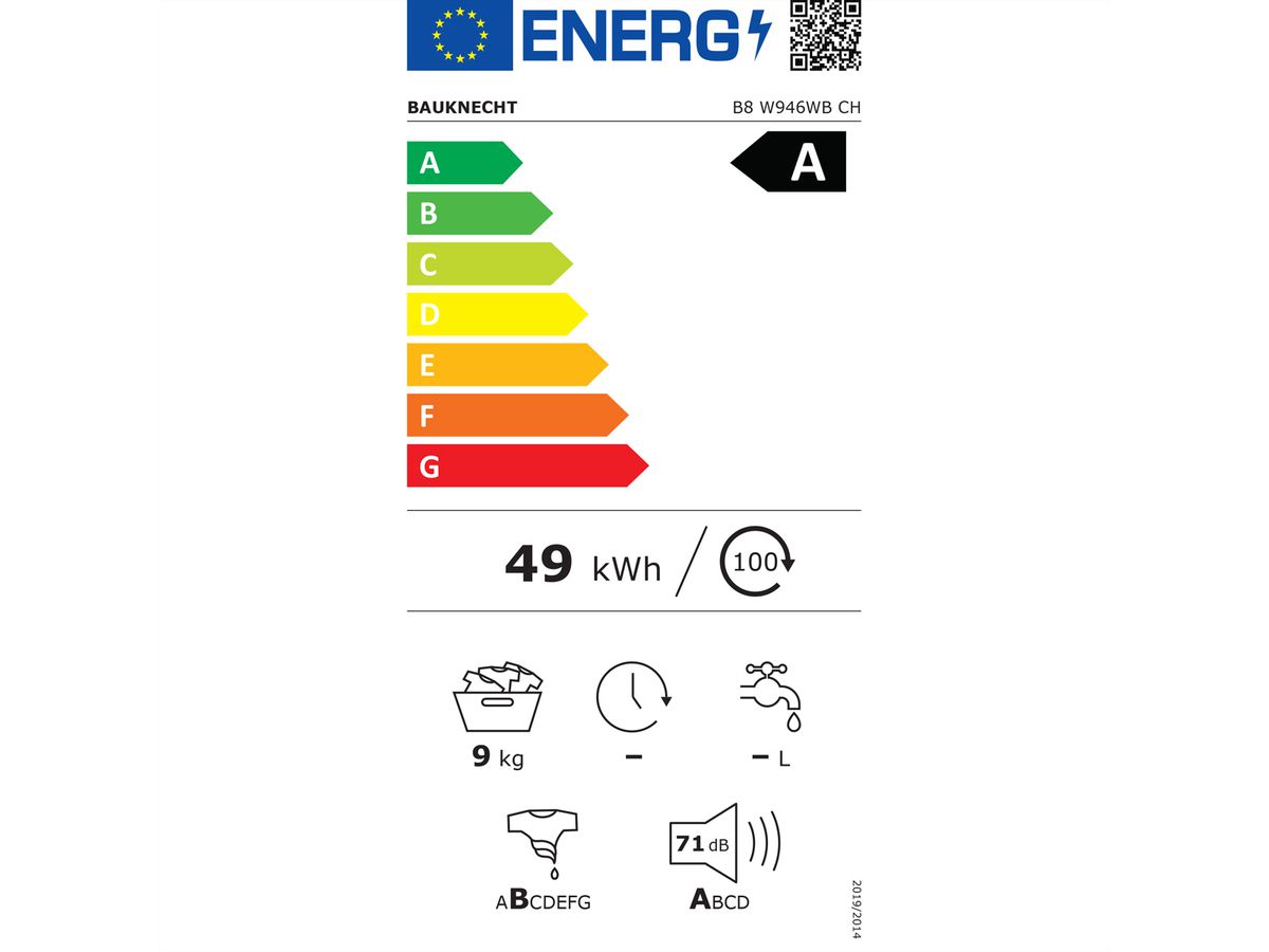 Bauknecht Lave-linge AWH 912S/PRO BP, 9kg, B