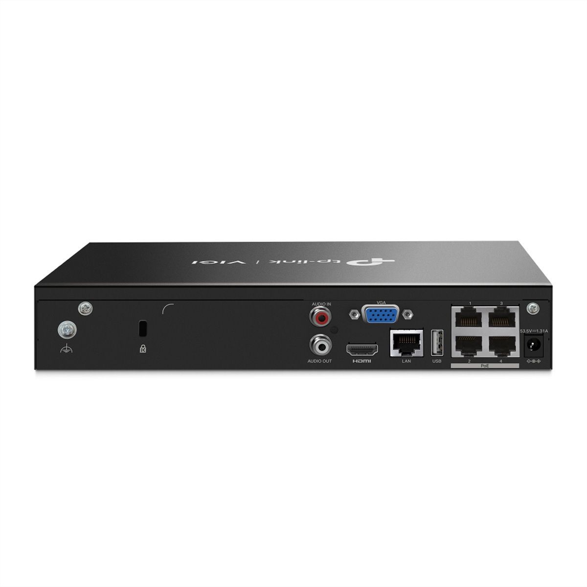 TP-Link NVR1004H-4P NVR Netzwerk-Videorekorder 4-CH, 4x PoE