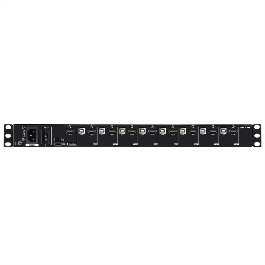 ATEN CL3708NW GB 8-Port-USB-HDMI-Einzelschienen-Breitbild-LCD-KVM-Konsole, UK-Layout