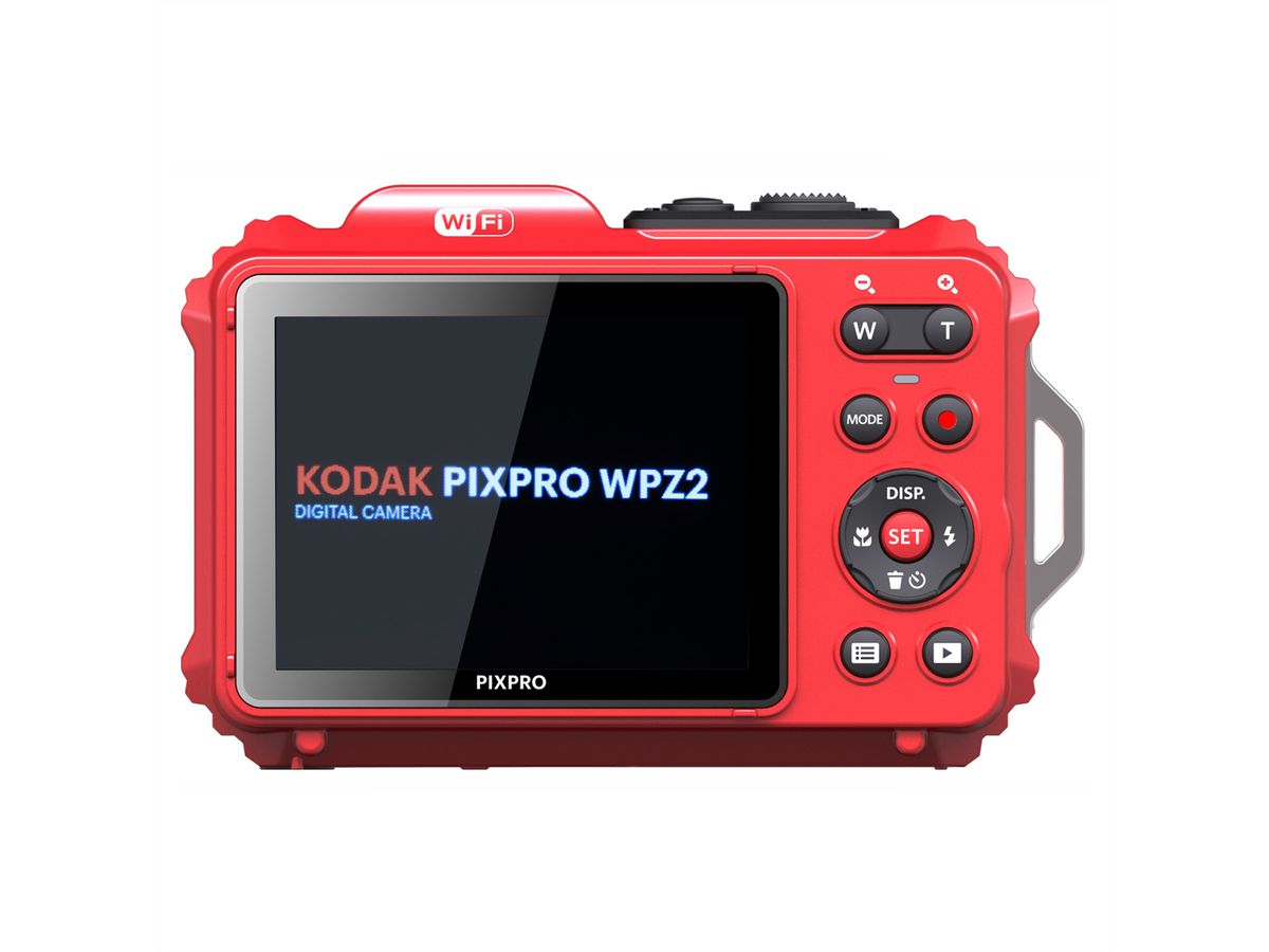 Kodak Unterwasserkamera WPZ2, rot, 4x opt. Zoom, 15m, 16MP, WiFi, HD Video