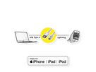 ROLINE USB 2.0 Sync- & Ladekabel mit Lightning Connector, weiß, 0,15 m