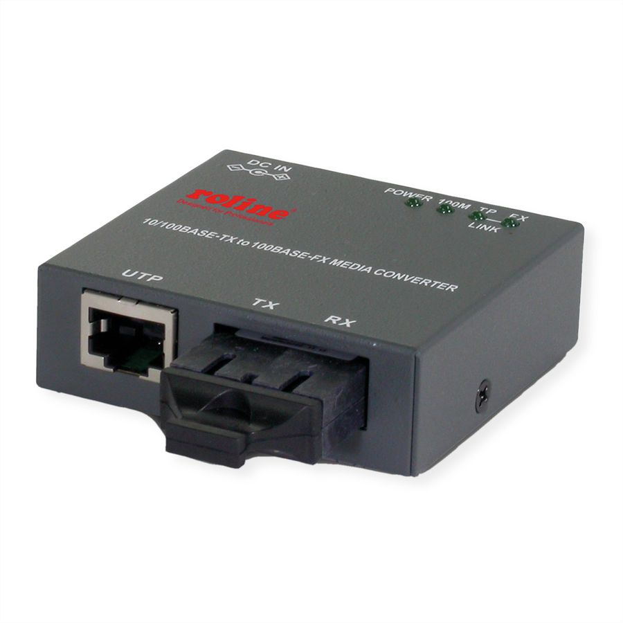 ROLINE Convertisseur Fast Ethernet compact, 10/100Base-TX  100Base-FX (SC)