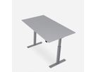 WRK21 Schreibtisch Smart 100 x 60 cm, Höhenverstellbar, Grau Uni / Grau