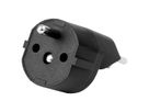 Steffen FIX Adapter DE/CH, CEE7/17 T12 3-polig dezentral schwarz
