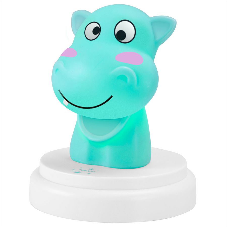 Alecto Baby LED Nachtlicht Silly Hippo, Nilpferd, blau